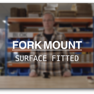 Bike Fork Mount Fits Diameter 15mm Axle x 110mm Fork Width - Surface Mount (SILVER)