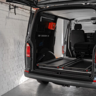 SWB/LWB - Twin Sliding Tray + Removable Extending Double Bed