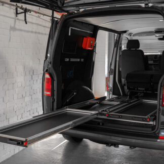 SWB/LWB - Twin Sliding Tray + Removable Extending Double Bed