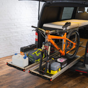 Vehicle Sliding Leisure & Work Tray + Removable Bed